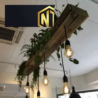 ĐÈN TREO TRẦN PHONG CÁCH HIỆN ĐẠI BẰNG GỖ TRANG TRÍ QUÁN CAFE - ĐTT06